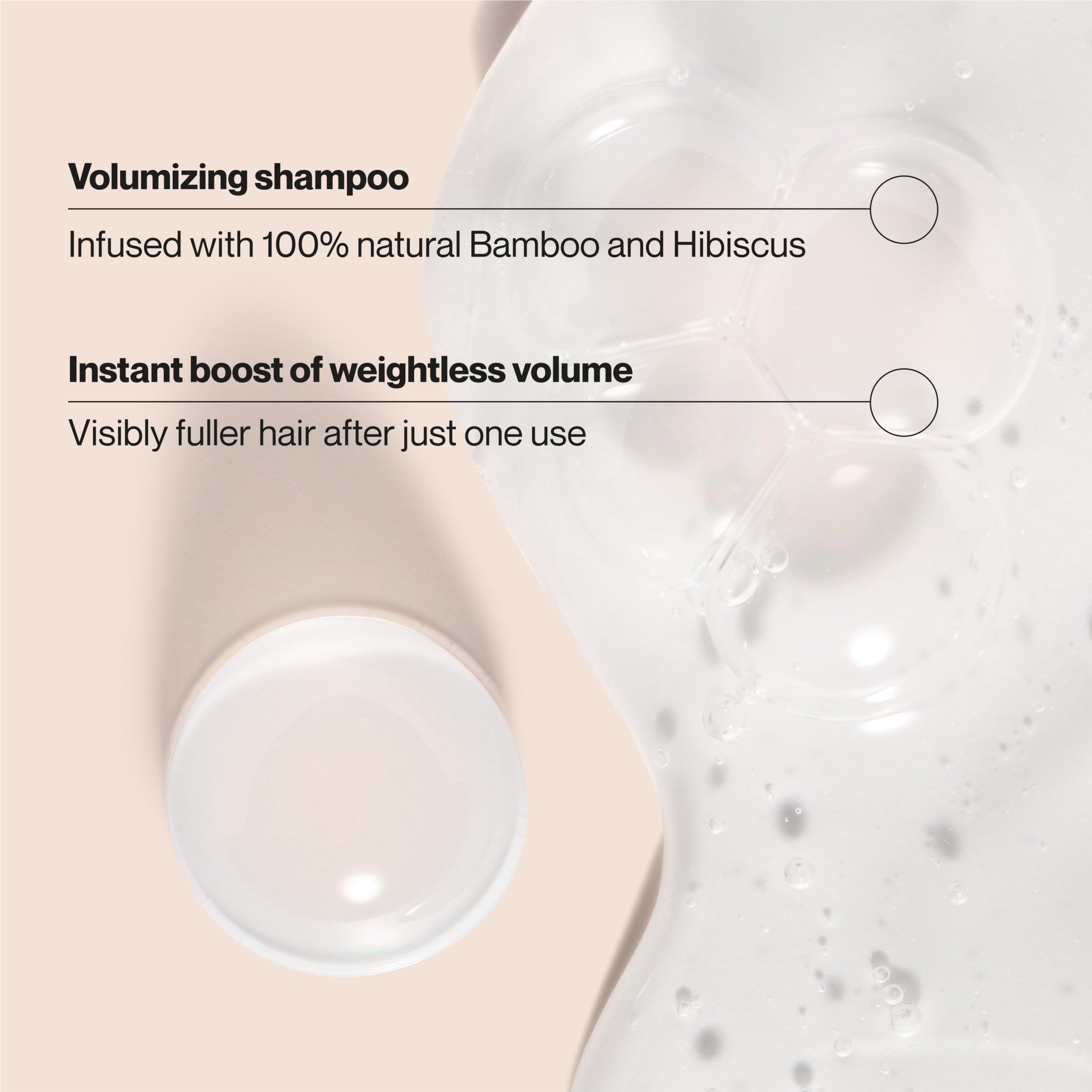 Suave Bamboo Hibisco Shampoo, espuma-aplicacion, ofrece lavado suave con aroma agradable.