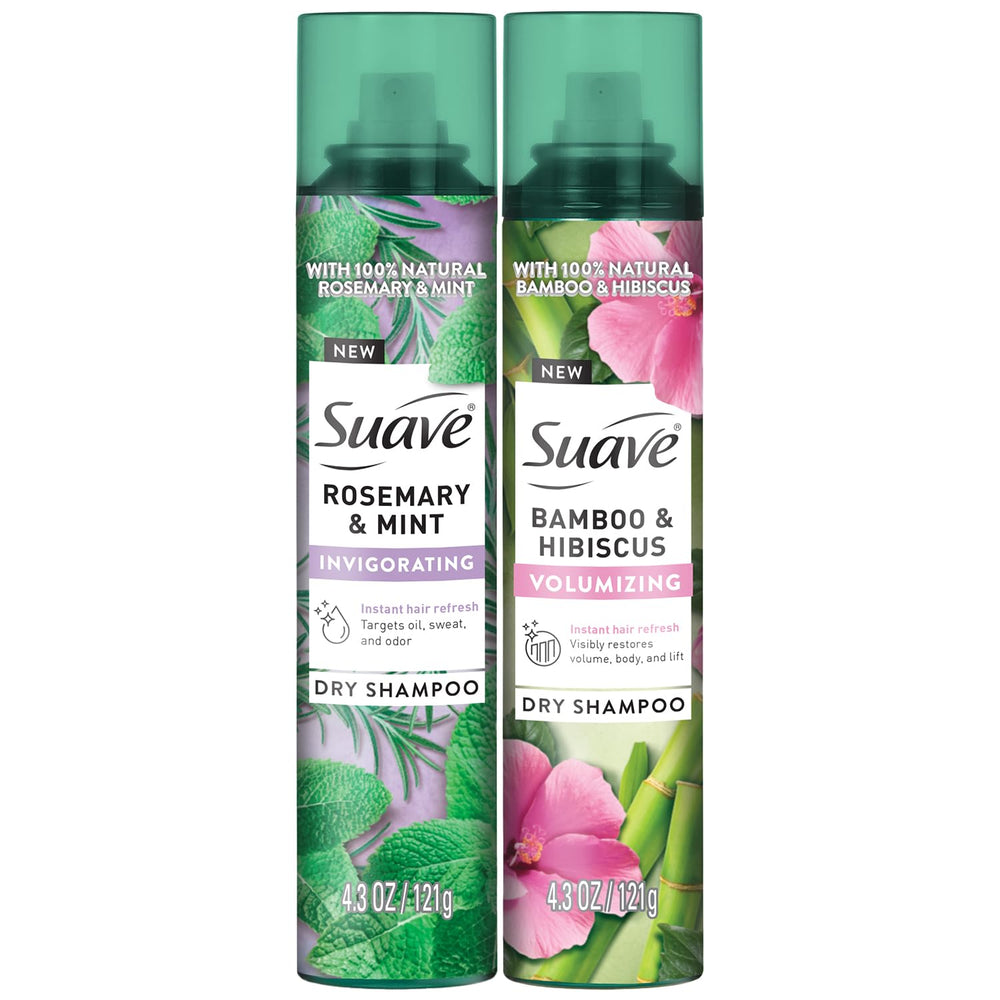 Suave champú seco: botella con romero y menta para revitalizar el cabello entre lavados