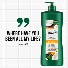 Brillo natural con Suave Coco Dulce 2 en 1 tras un lavado.