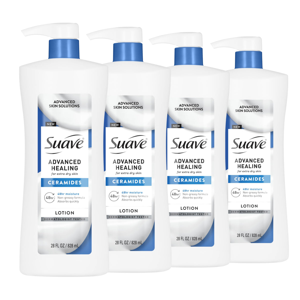 Crema avanzada para manos de Suave en bote, hidratación profunda para piel seca.