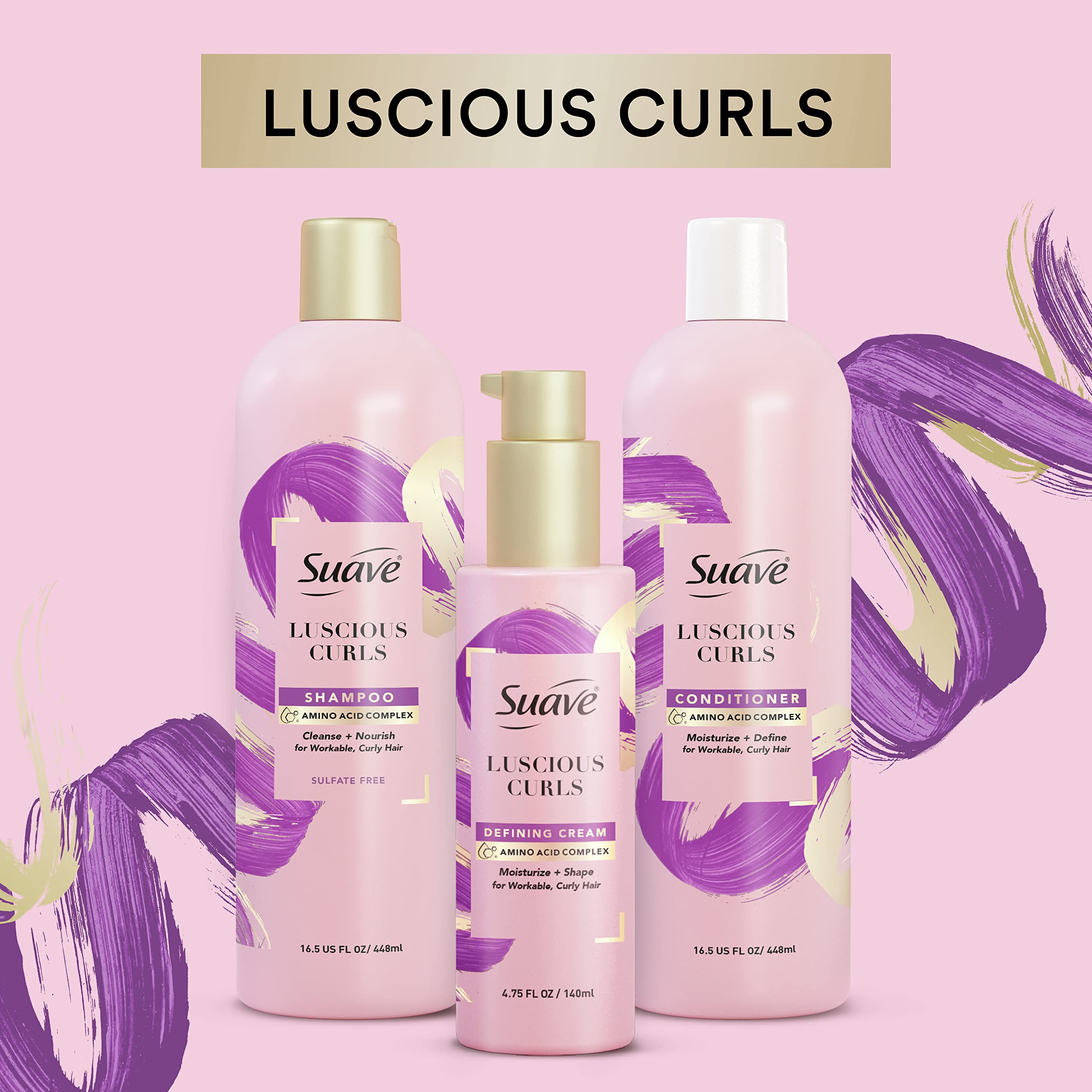 Suave Crema Definición Rizos: cabello más manejable tras cada uso.
