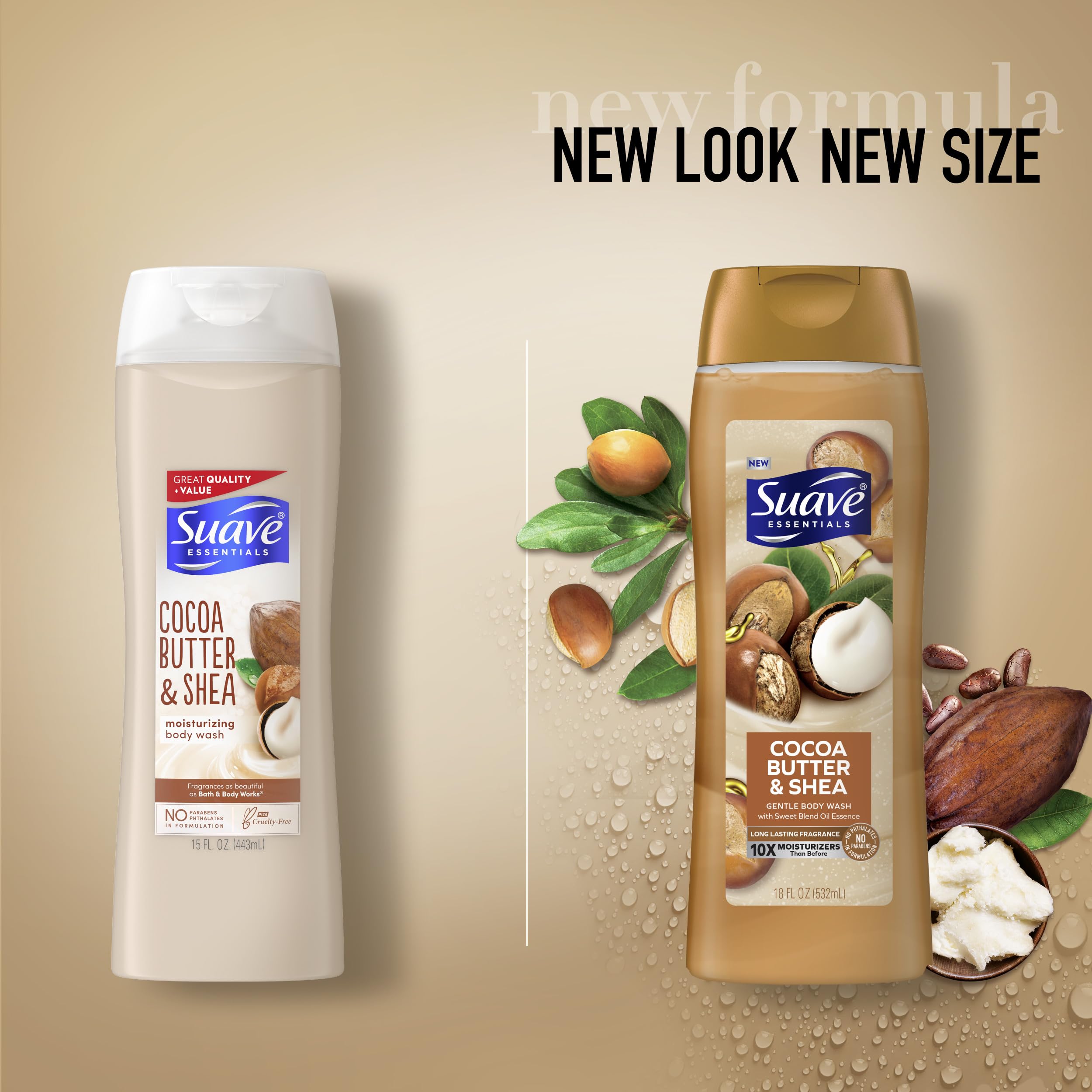 Cruelty-free badge and parabens-free claim visible on the label.