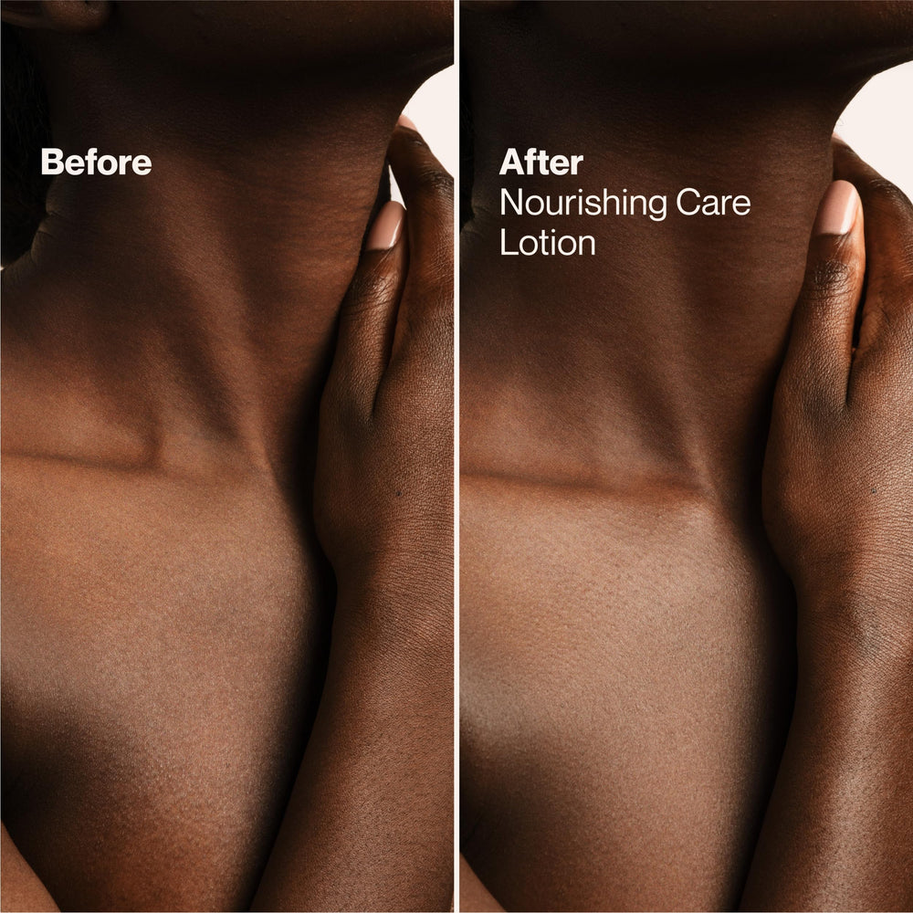 Cruelty-free symbol displayed on Suave Nourishing Care bottle.