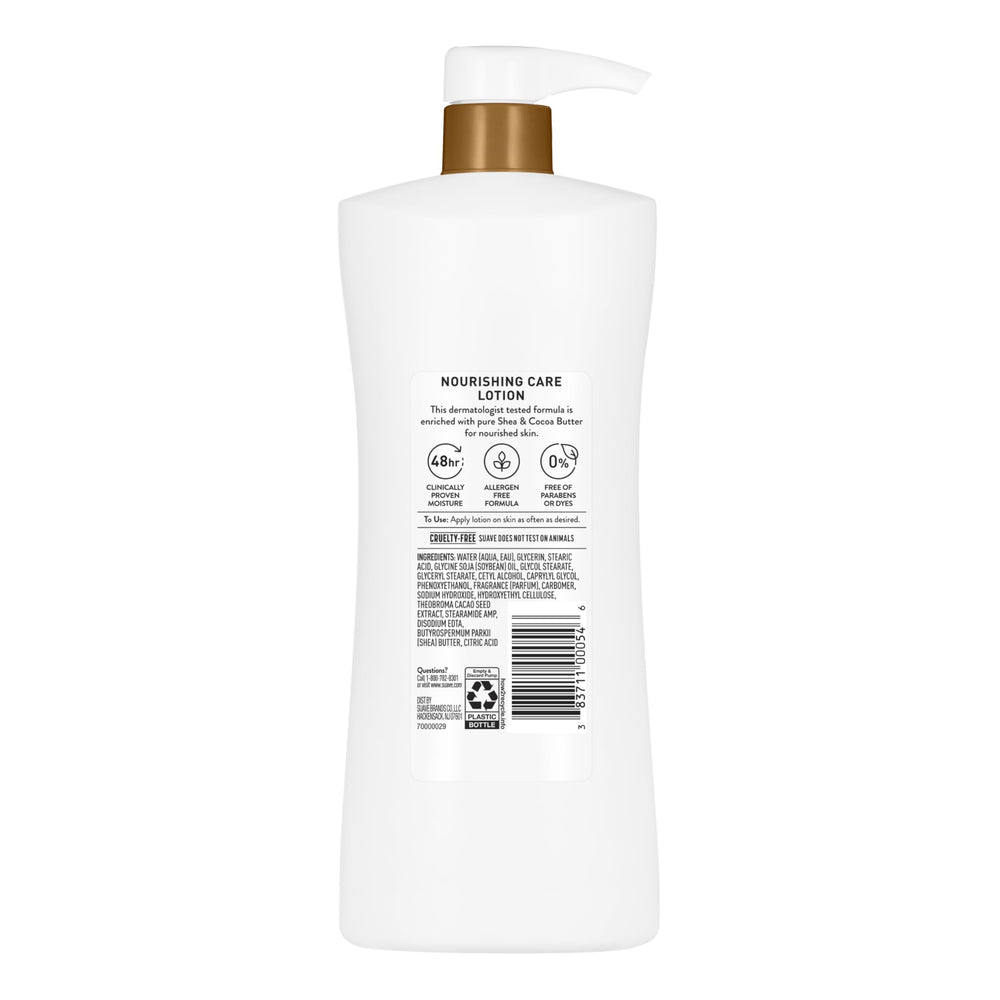 Suave Cuidado Nutritivo empaque de 4 frascos, ideal para la familia.
