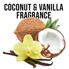 Aroma duradero de coco y vainilla para días activos.