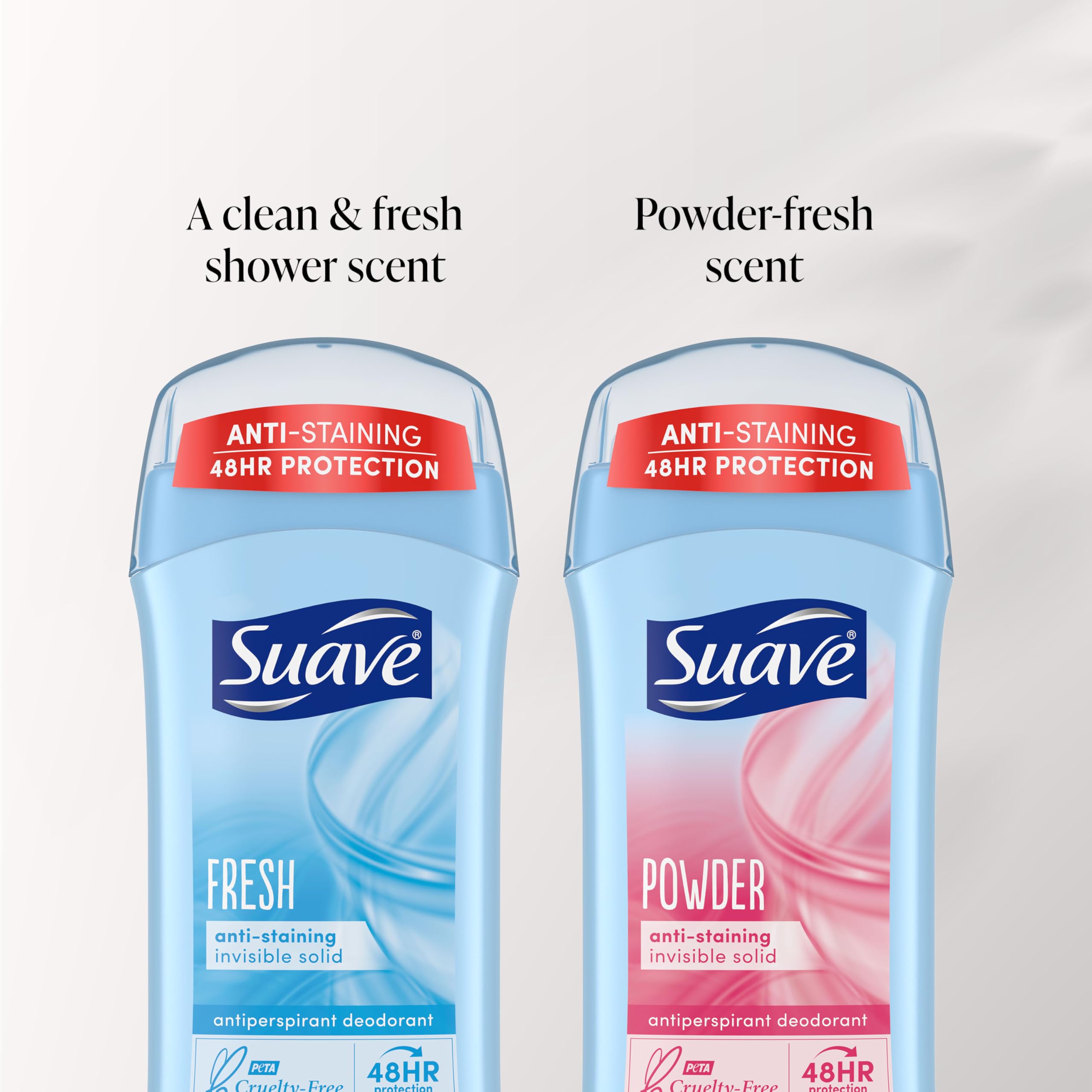 Desodorante Suave, textura invisible en la piel para uso diario sin manchas