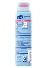 Suave Dry Spray Underarm application demonstrating quick dry, no-residue freshness.
