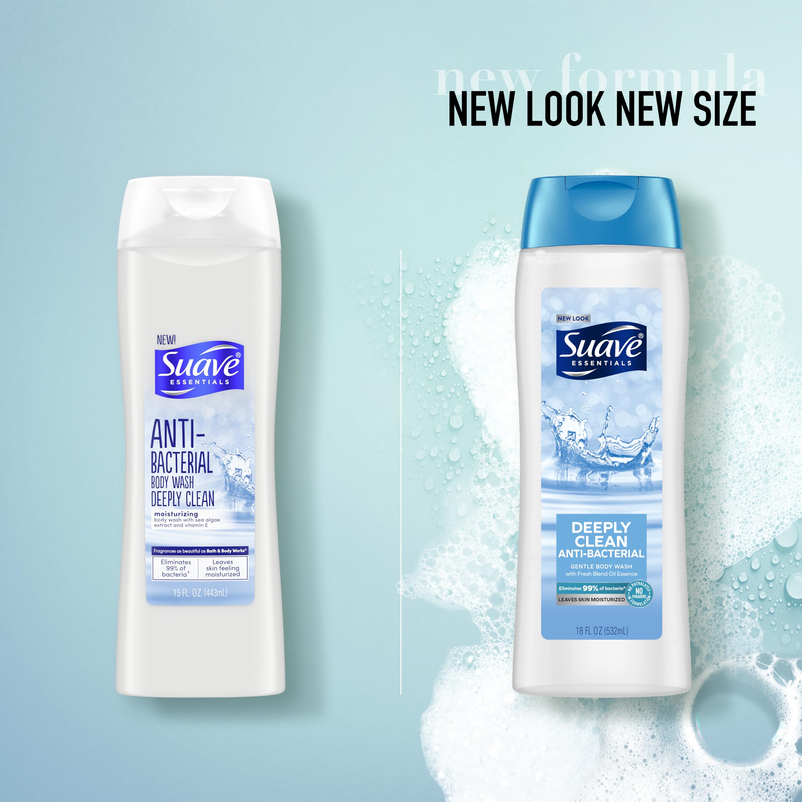 Suave Espuma Cremosa limpia suavemente sin resecar la piel durante el baño.