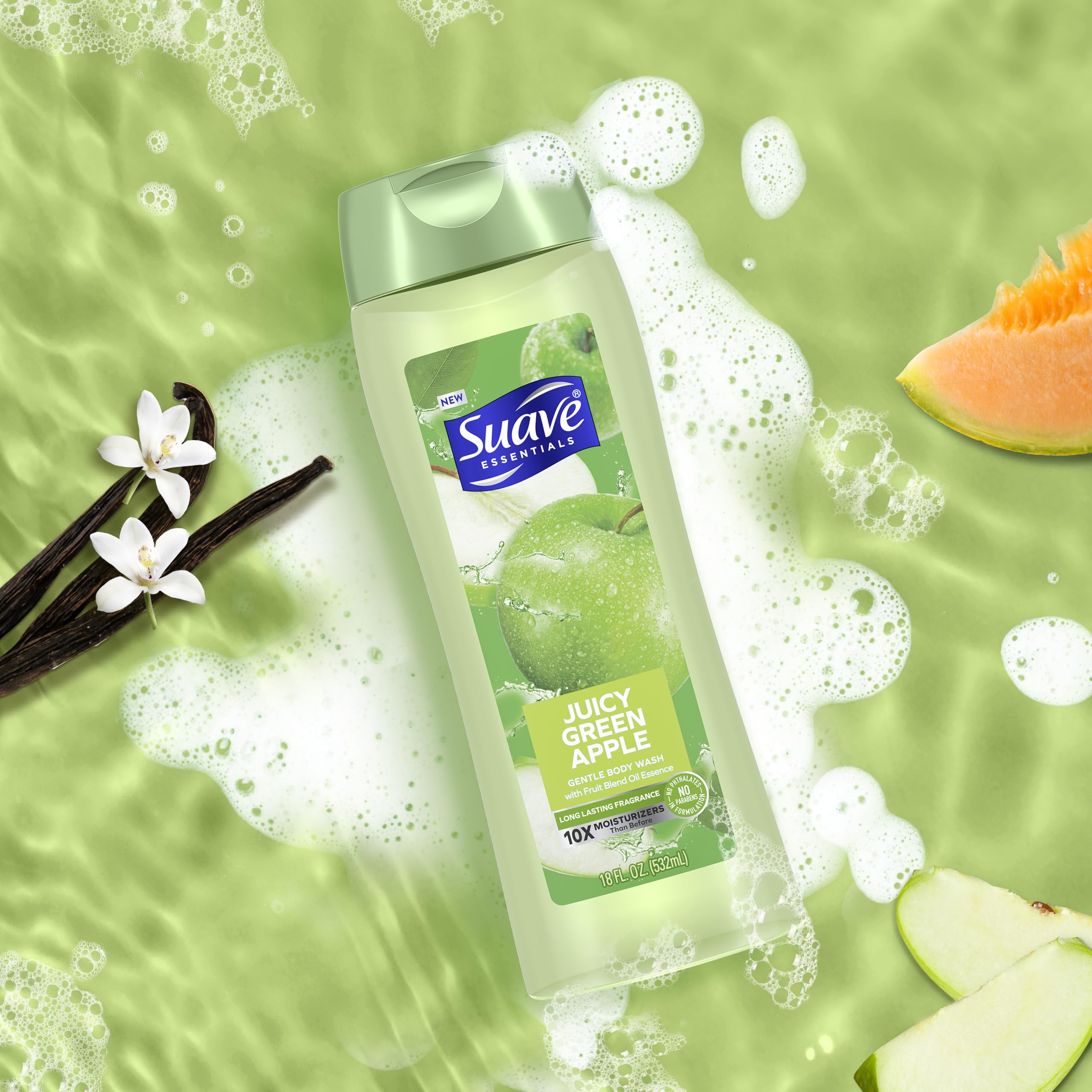 Suave Essentials vitamina E, piel suave después de la ducha.