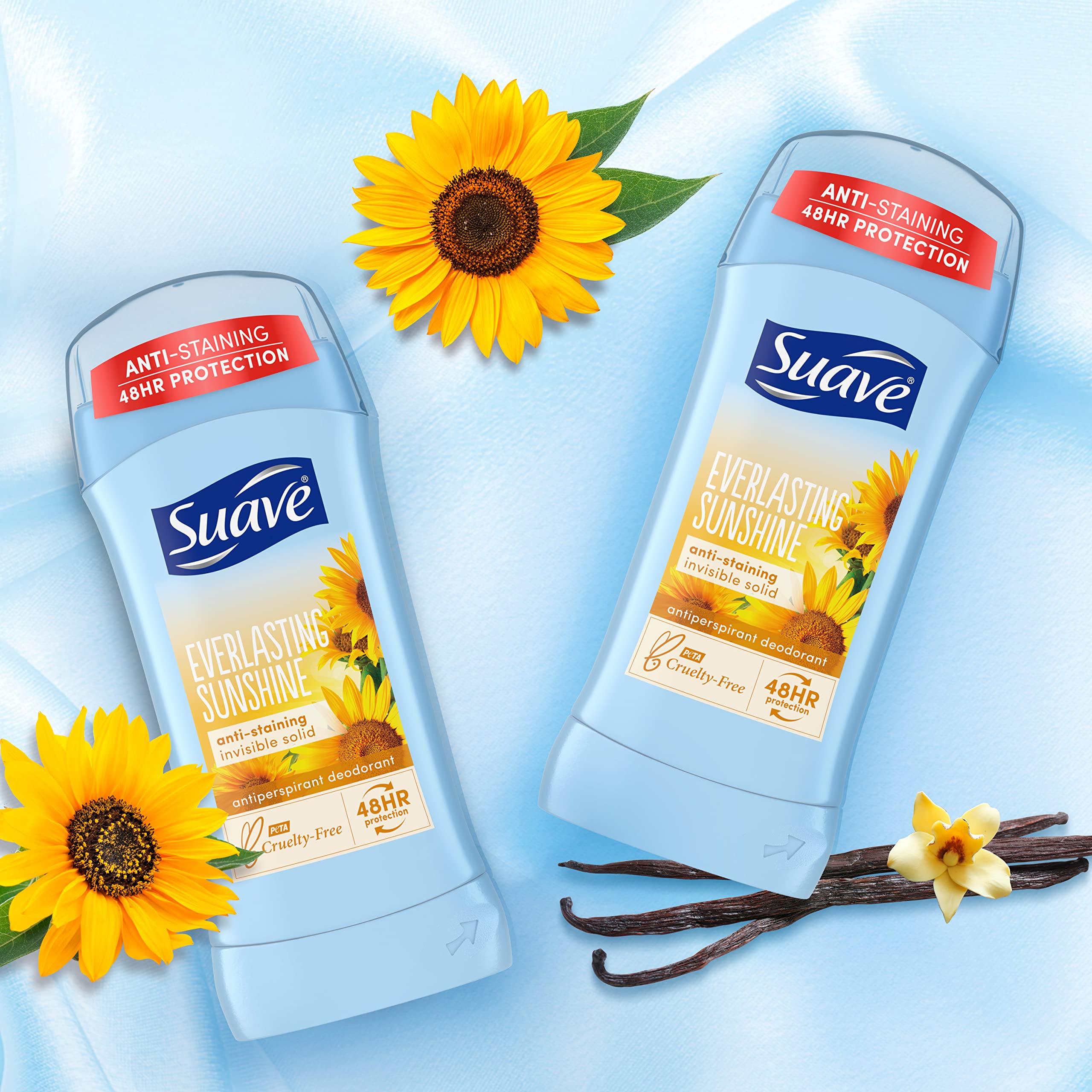 Suave Everlasting Sunshine: libre de crueldad, sin pruebas en animales.