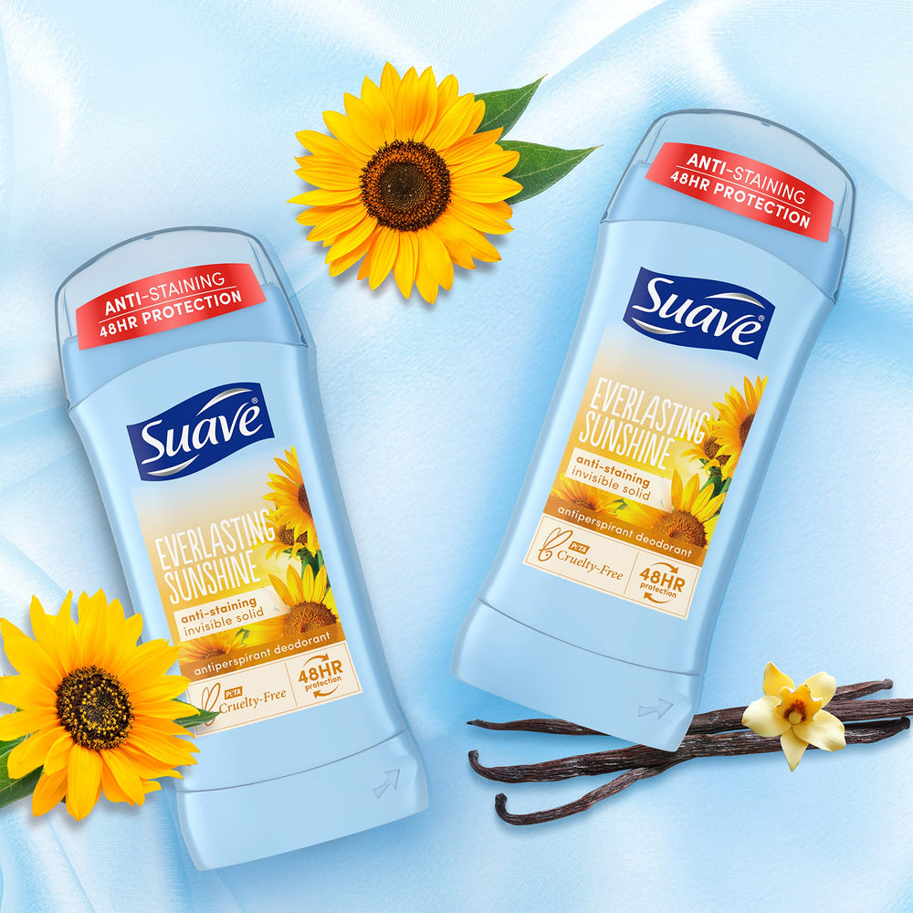 Suave Everlasting Sunshine: libre de crueldad, sin pruebas en animales.