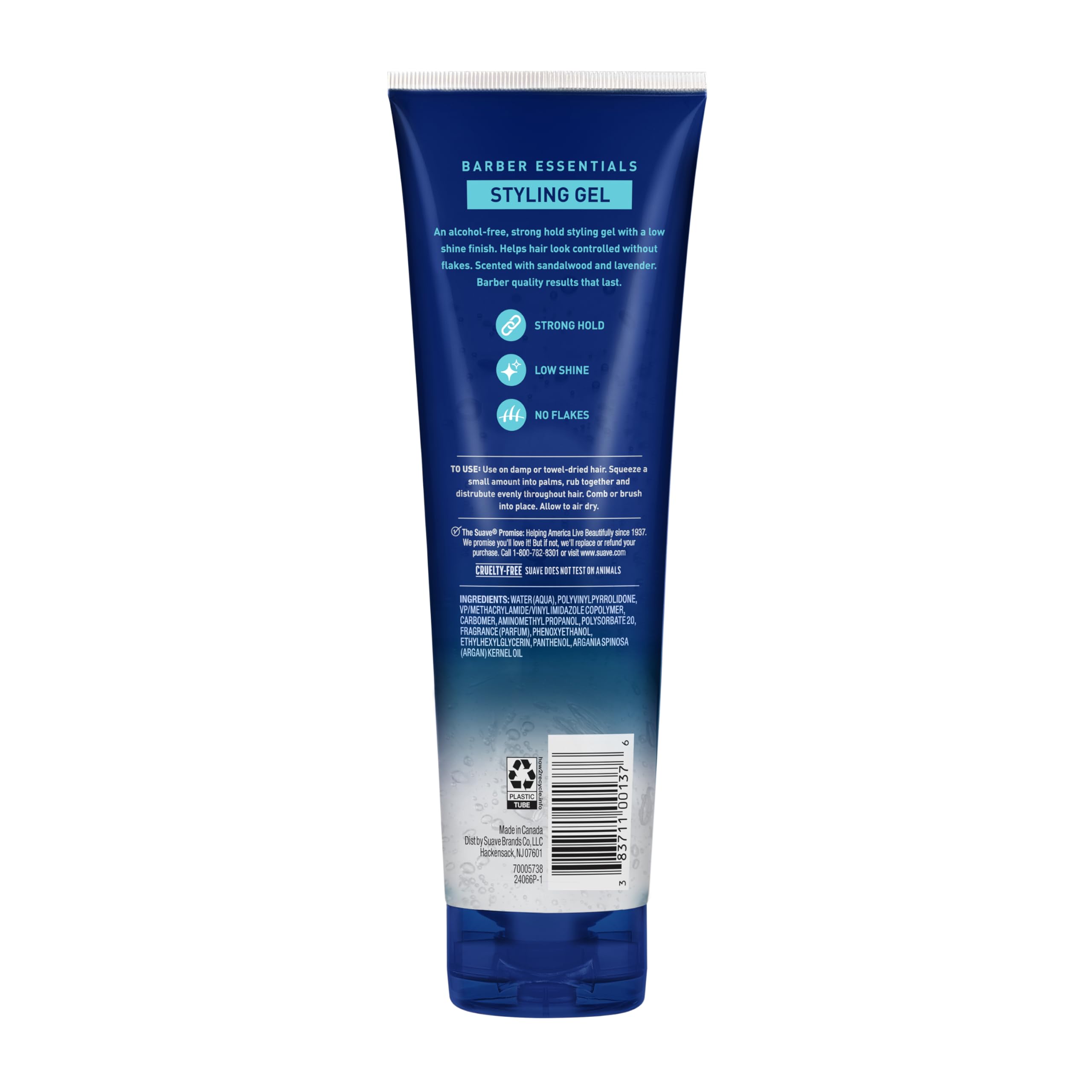 Professional, polished look achieved with Suave Barber Essentials gel.