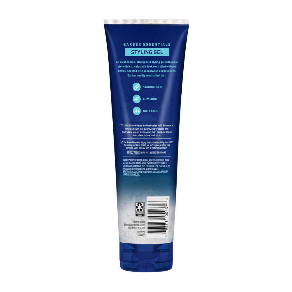Professional, polished look achieved with Suave Barber Essentials gel.