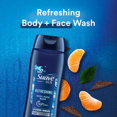 Escena de ducha con Suave Men, ideal para empezar el día con aroma fresco.