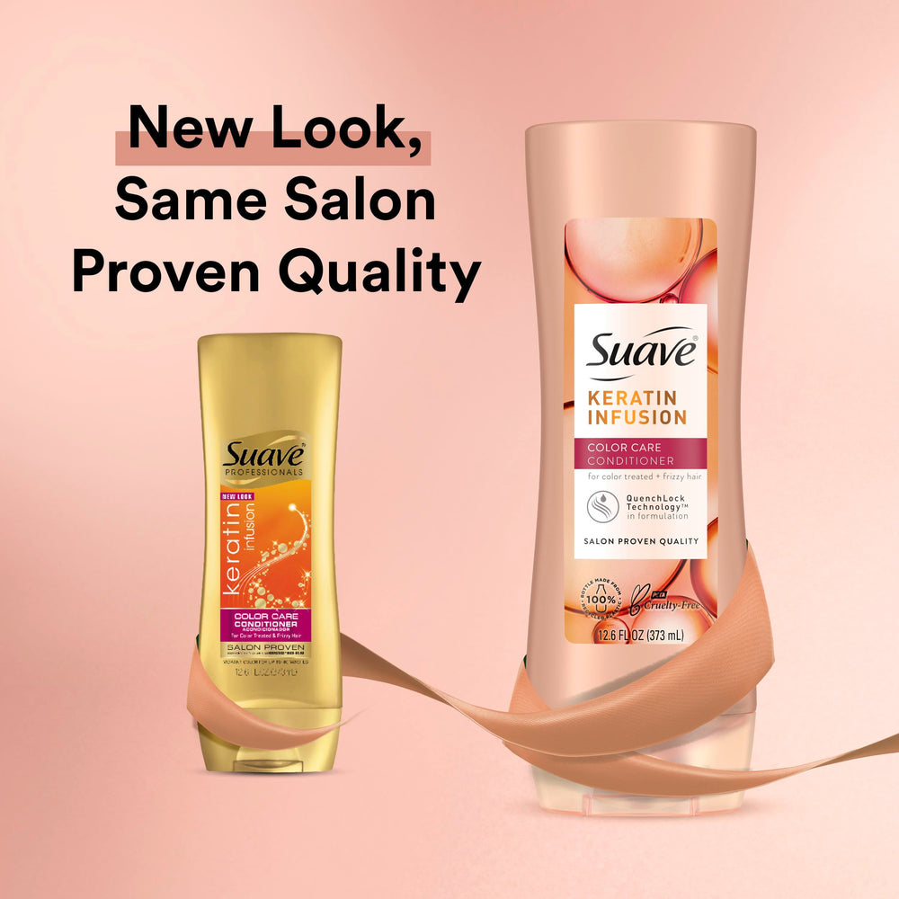 Set Suave Keratin Infusion dos piezas para cuidado completo del color en casa.