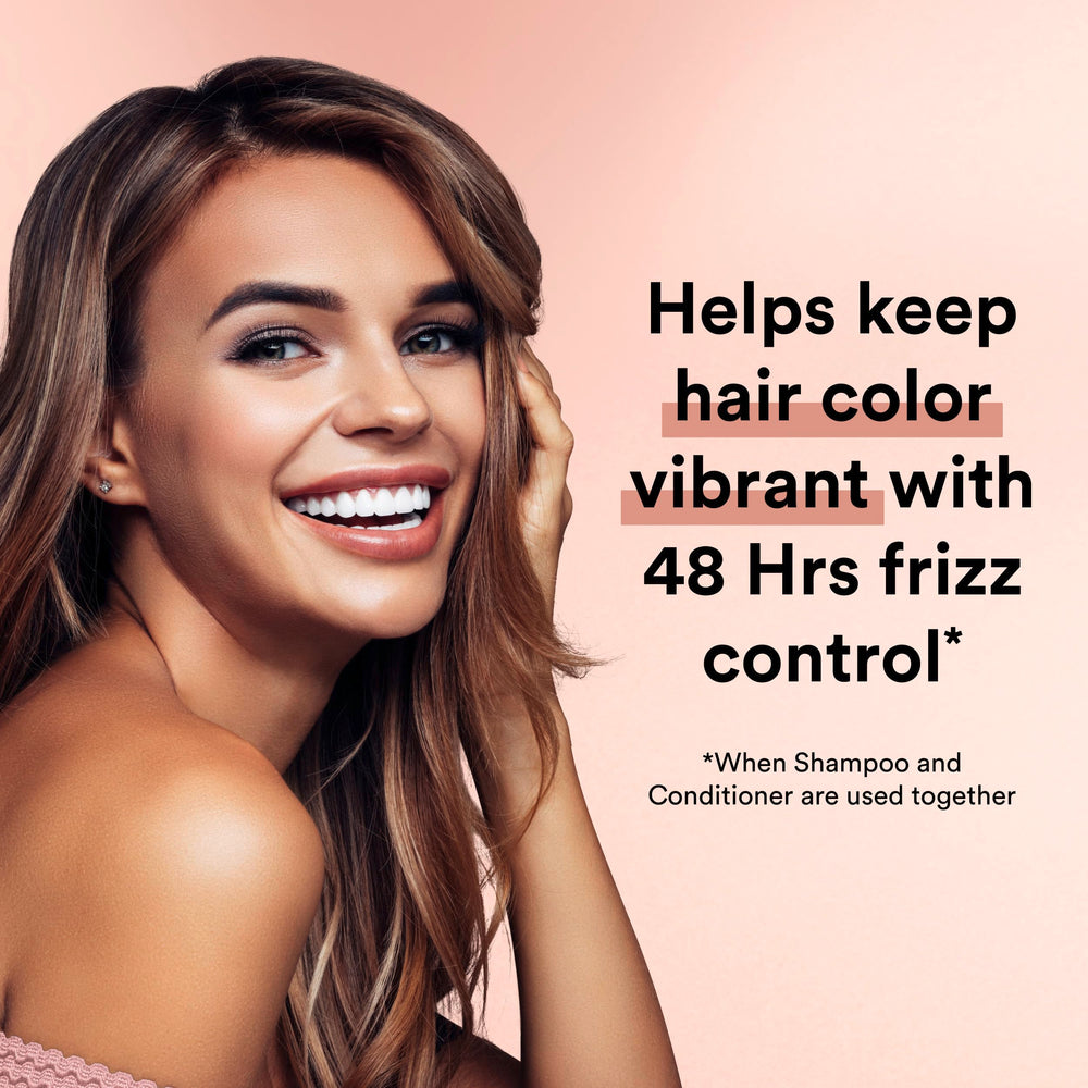 Suave Keratina Cabello Sedoso, aspecto suave y manejable tras aplicar el set.