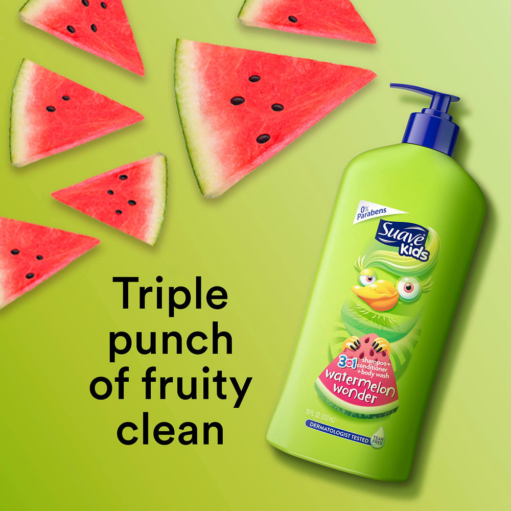 Paquete de dos botellas Suave Kids Watermelon Wonder para familias.