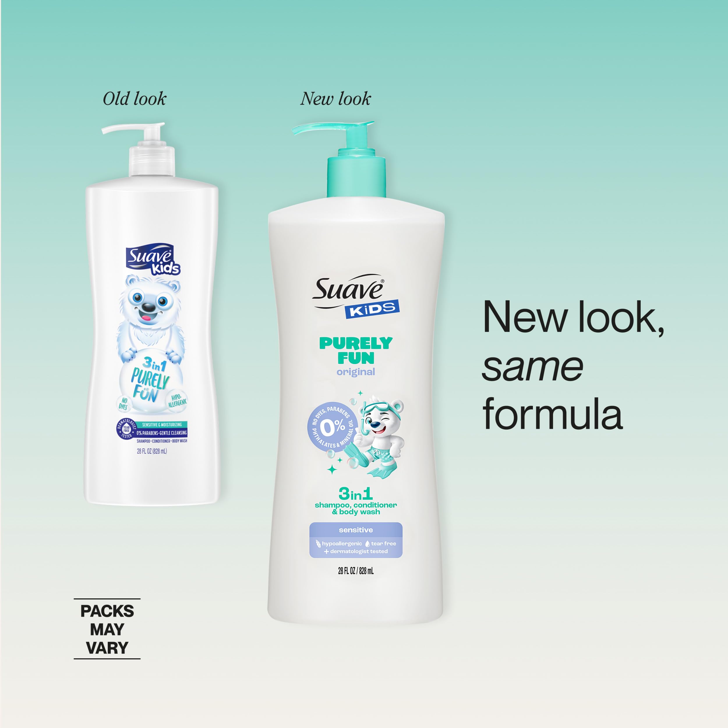 Suave Kids Purely Fun 28 oz bottle for family stock