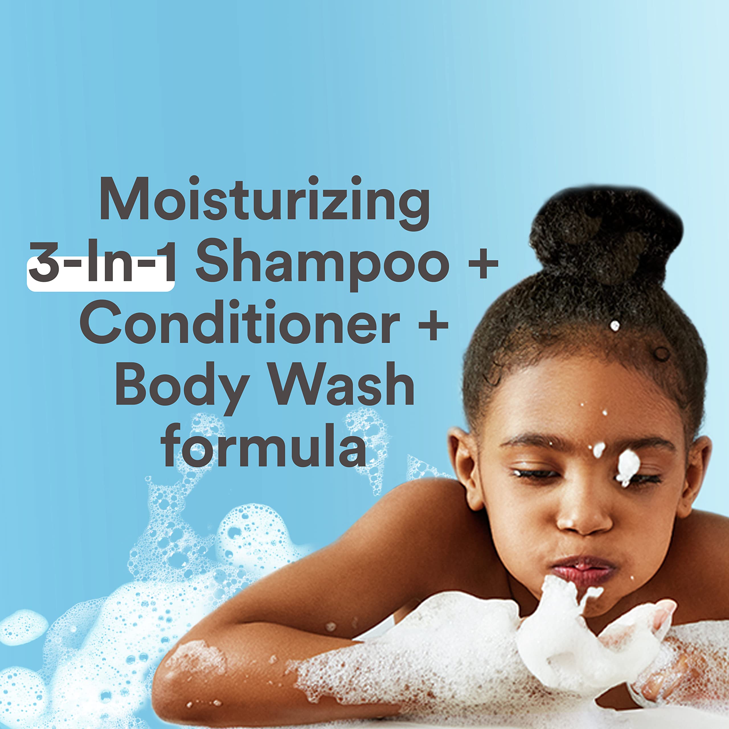 Suave Kids Purely Fun 3-in-1 dye-free icon indicates no artificial color