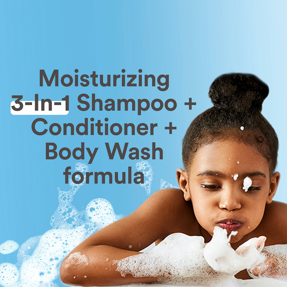 Suave Kids Purely Fun 3-in-1 dye-free icon indicates no artificial color