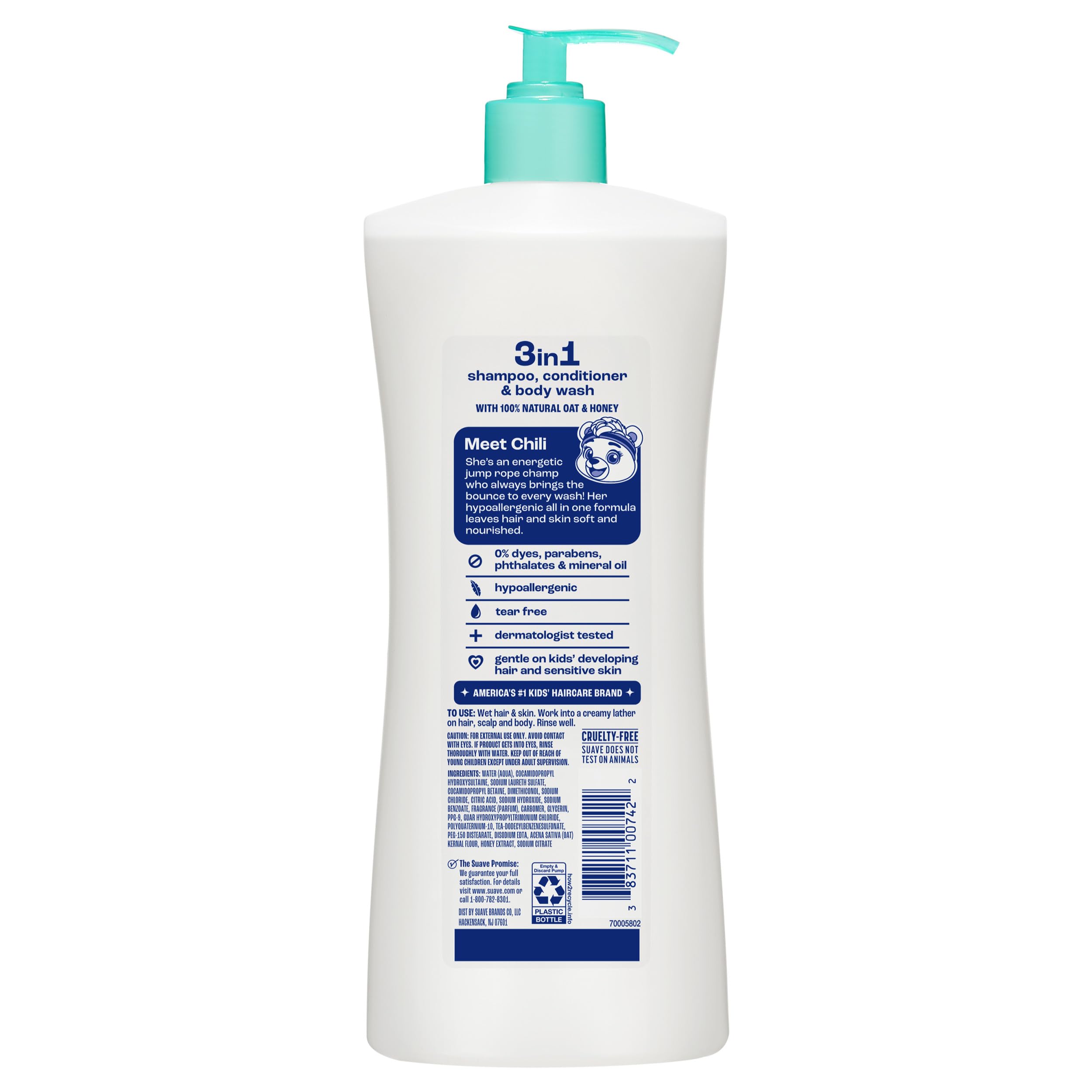 Soft foam and gentle lather from Suave Kids Purely Fun 3-in-1