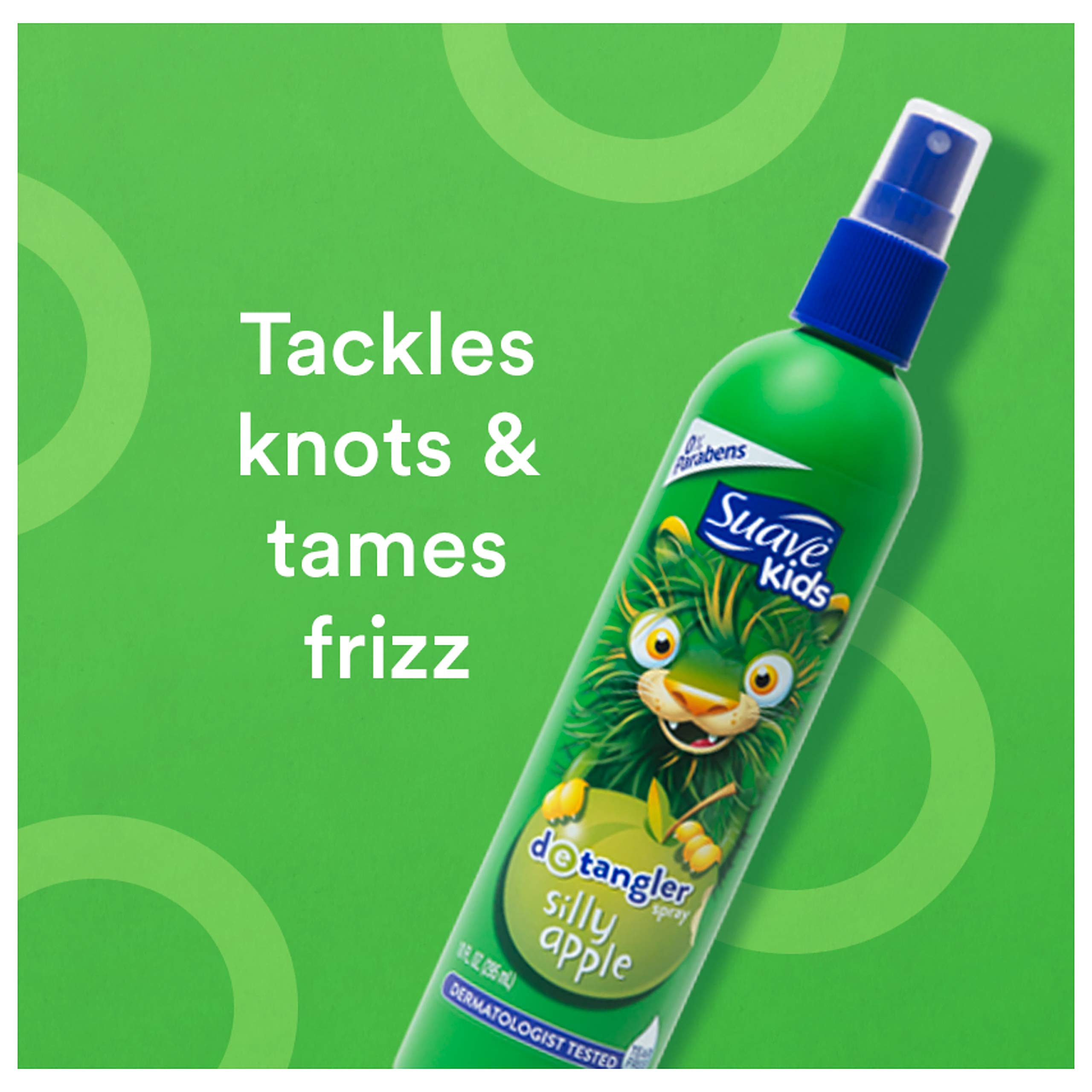 Alcohol-free detangler is gentle on delicate kid hair.