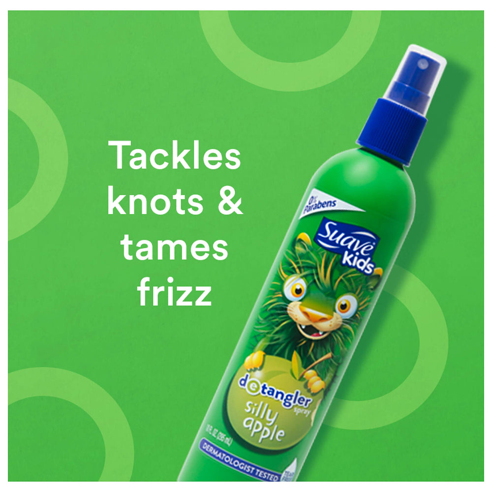 Alcohol-free detangler is gentle on delicate kid hair.