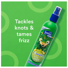 Alcohol-free detangler is gentle on delicate kid hair.