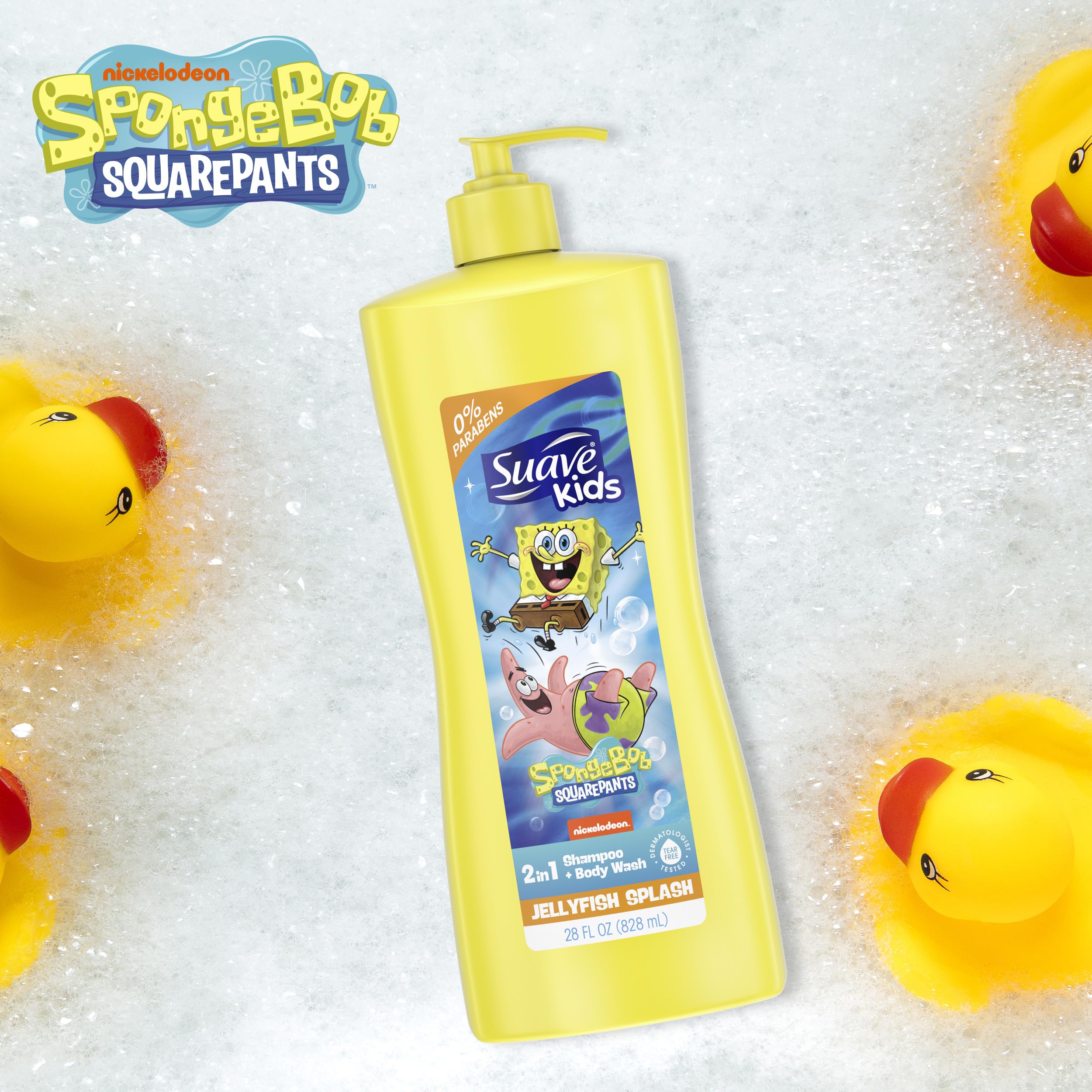 Espuma cremosa facilita el lavado suave del cabello y piel.