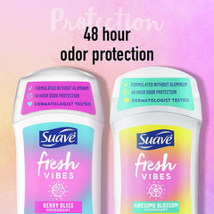 Suave kids and teens underarm application shows easy, supervised use.