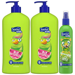 Champú 3 en 1 Watermelon Wonder de Suave Kids, ideal para cabello y piel suave.