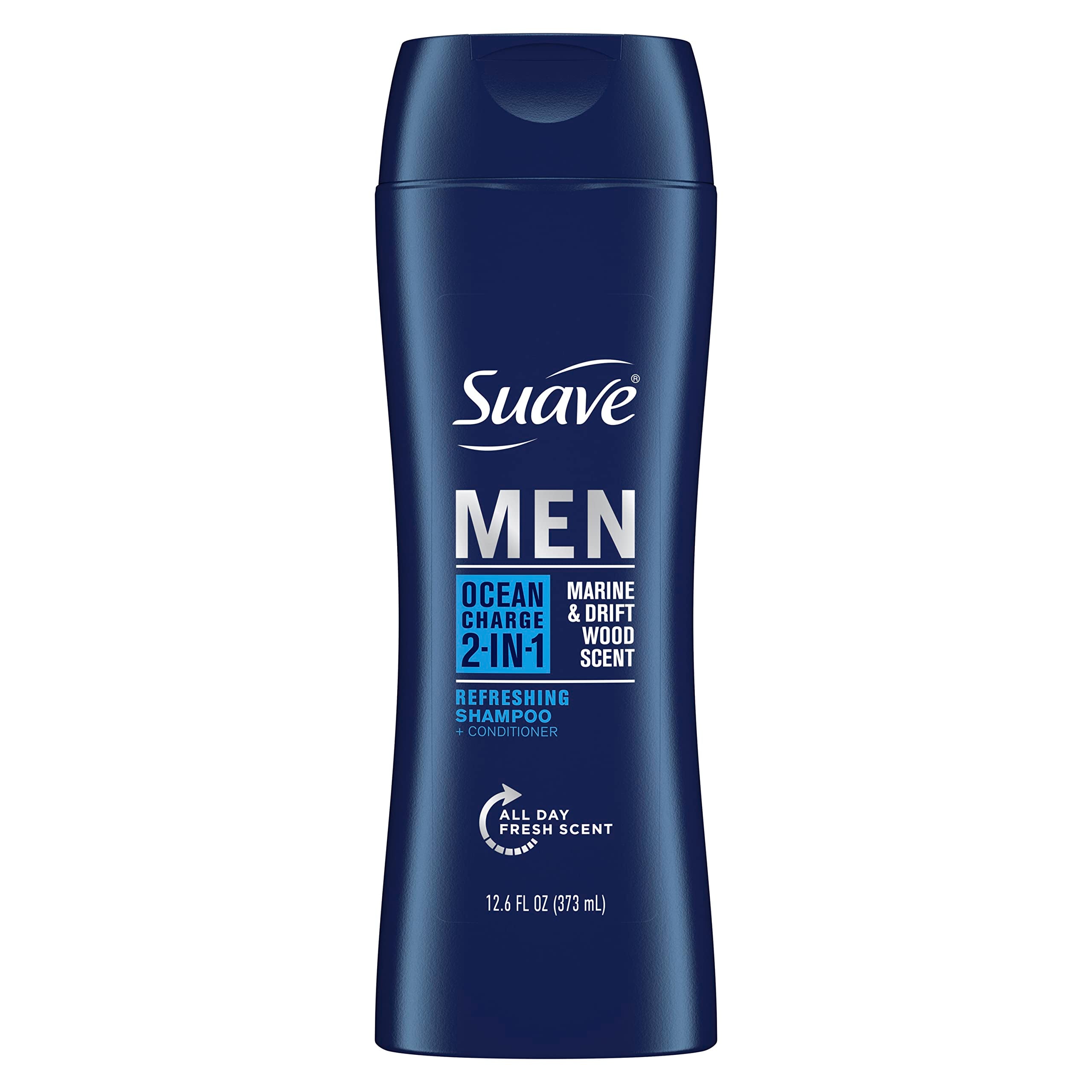 Imagen de la botella de Suave Men Ocean Charge 2 en 1 para cabello limpio y suave