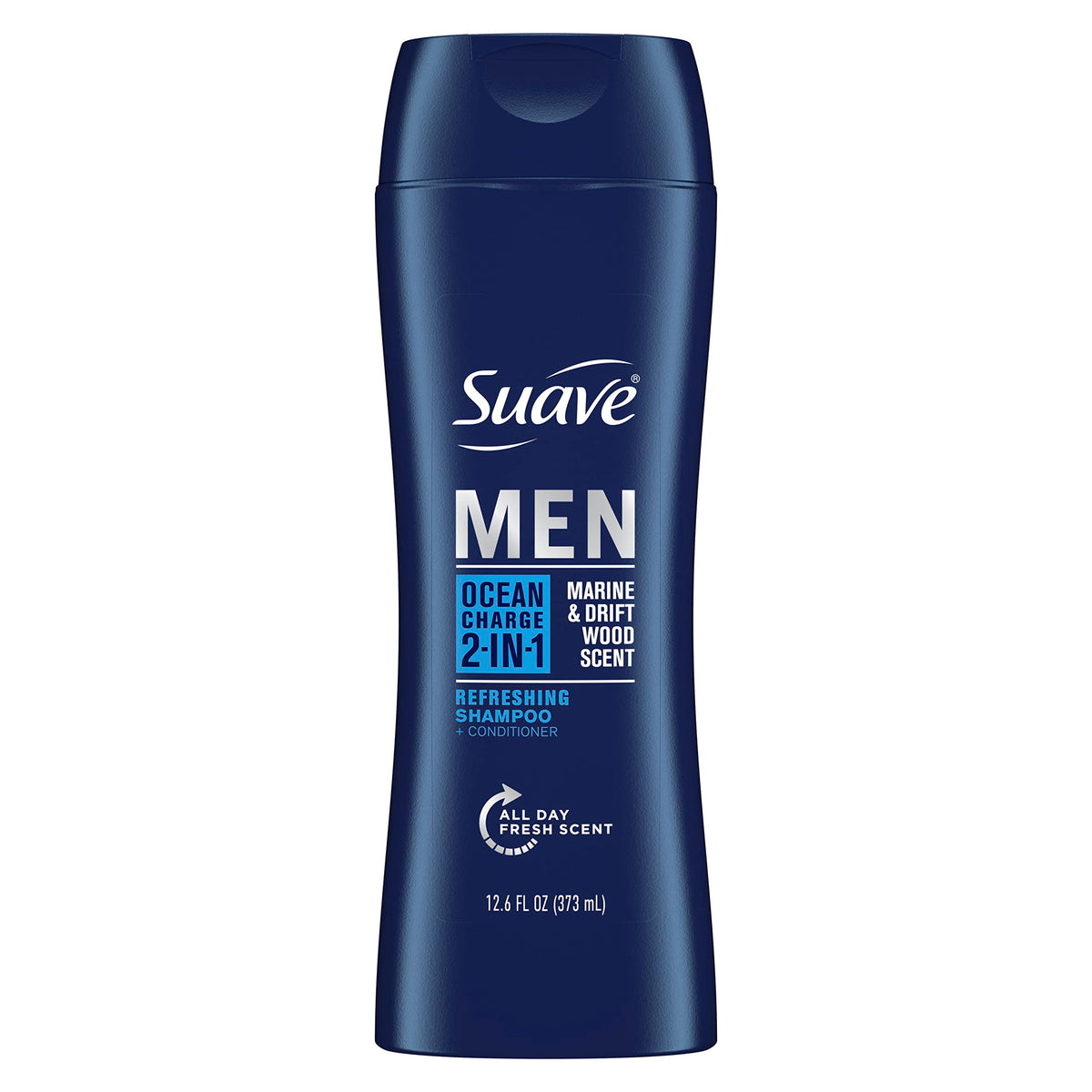 Imagen de la botella de Suave Men Ocean Charge 2 en 1 para cabello limpio y suave