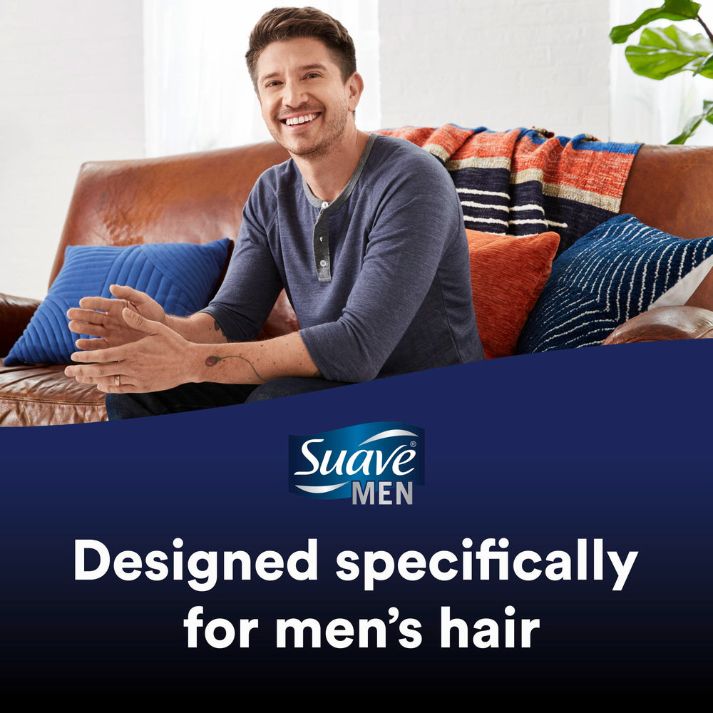 Eco-friendly packaging: Suave Men Ocean Charge 2-in-1 in recycled plastic.