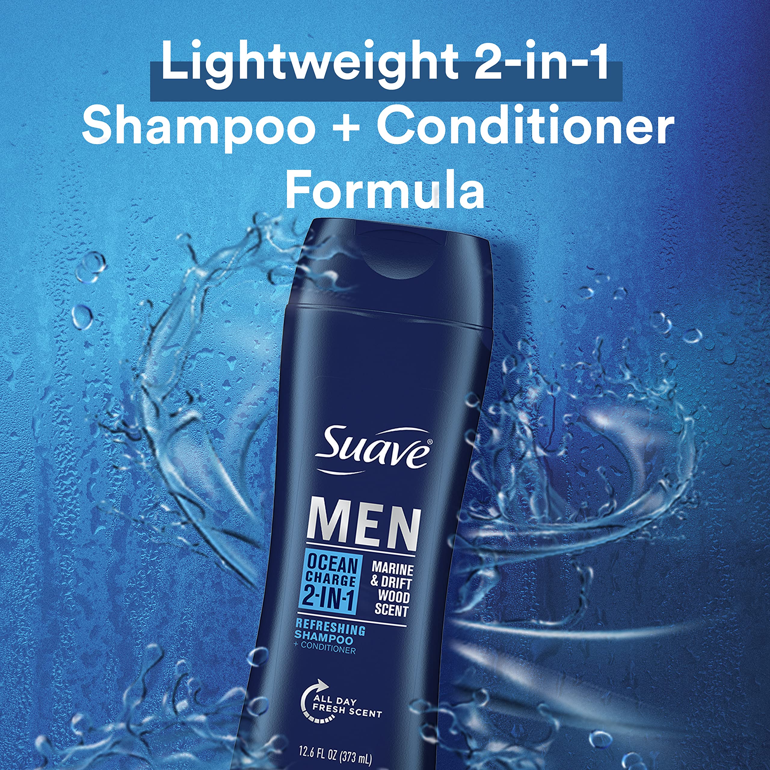Espuma ligera de Suave Men Ocean Charge para lavado rápido sin peso