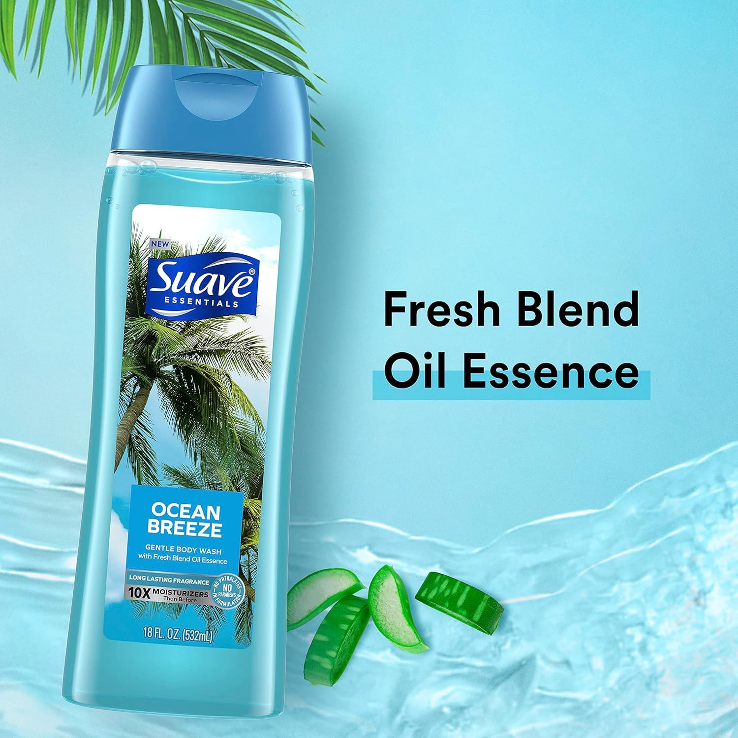 Suave Ocean Breeze packaging showcases the upgraded look.