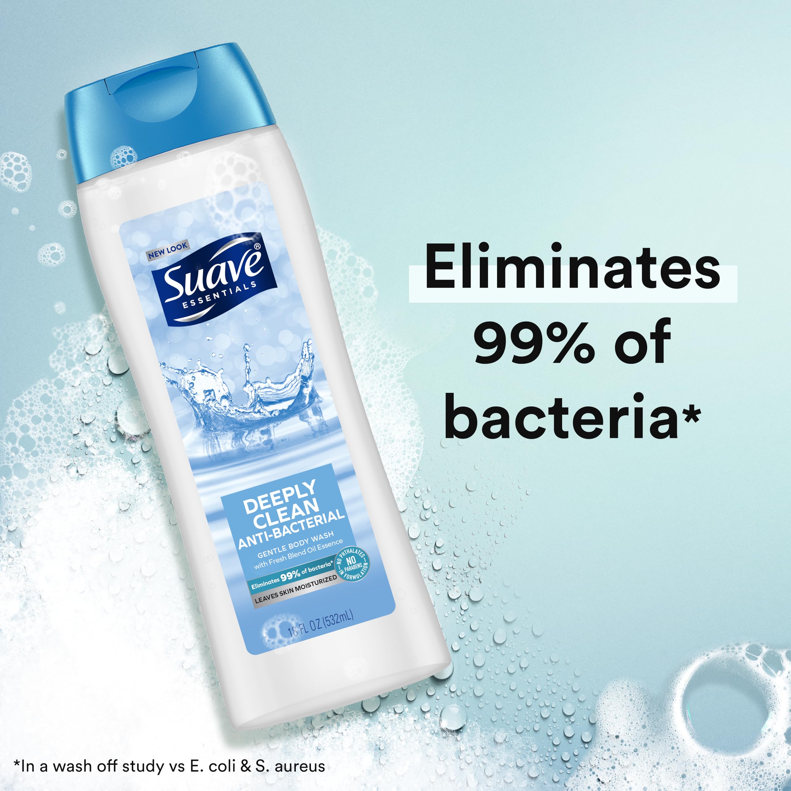 Suave Producto libre de crueldad y sin parabenos, apto para toda la familia.