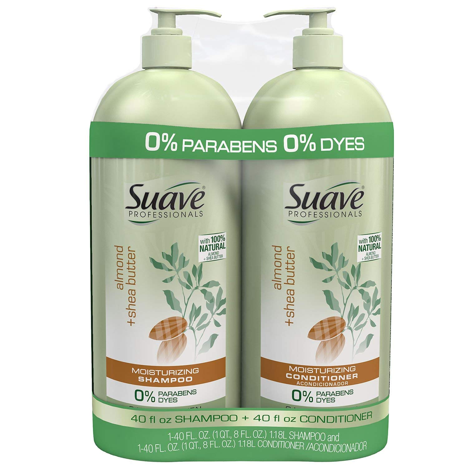 Botella de Suave Pro Almendra y Karité, cabello suave y nutrido tras el lavado.