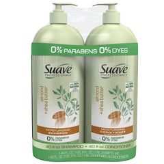 Botella de Suave Pro Almendra y Karité, cabello suave y nutrido tras el lavado.