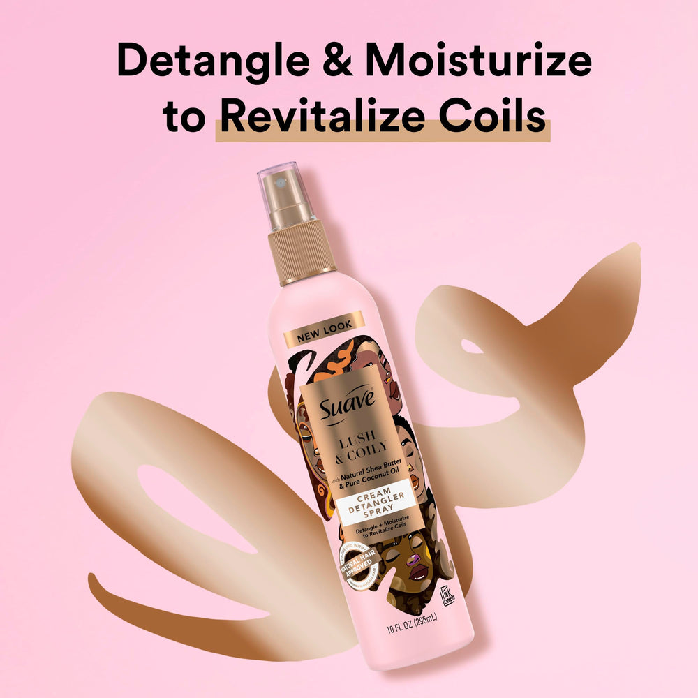 Suave Professional manteca de karité y aceite de coco, crema nutritiva para rizos.