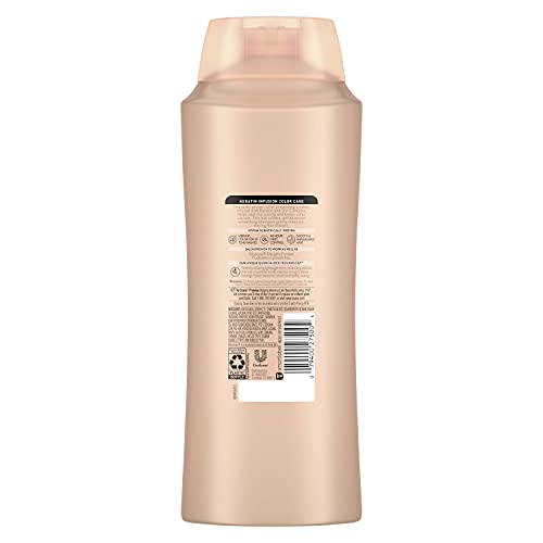 Suave Professionals Keratina Infusión, tapa mostrada, cierre seguro para uso diario.