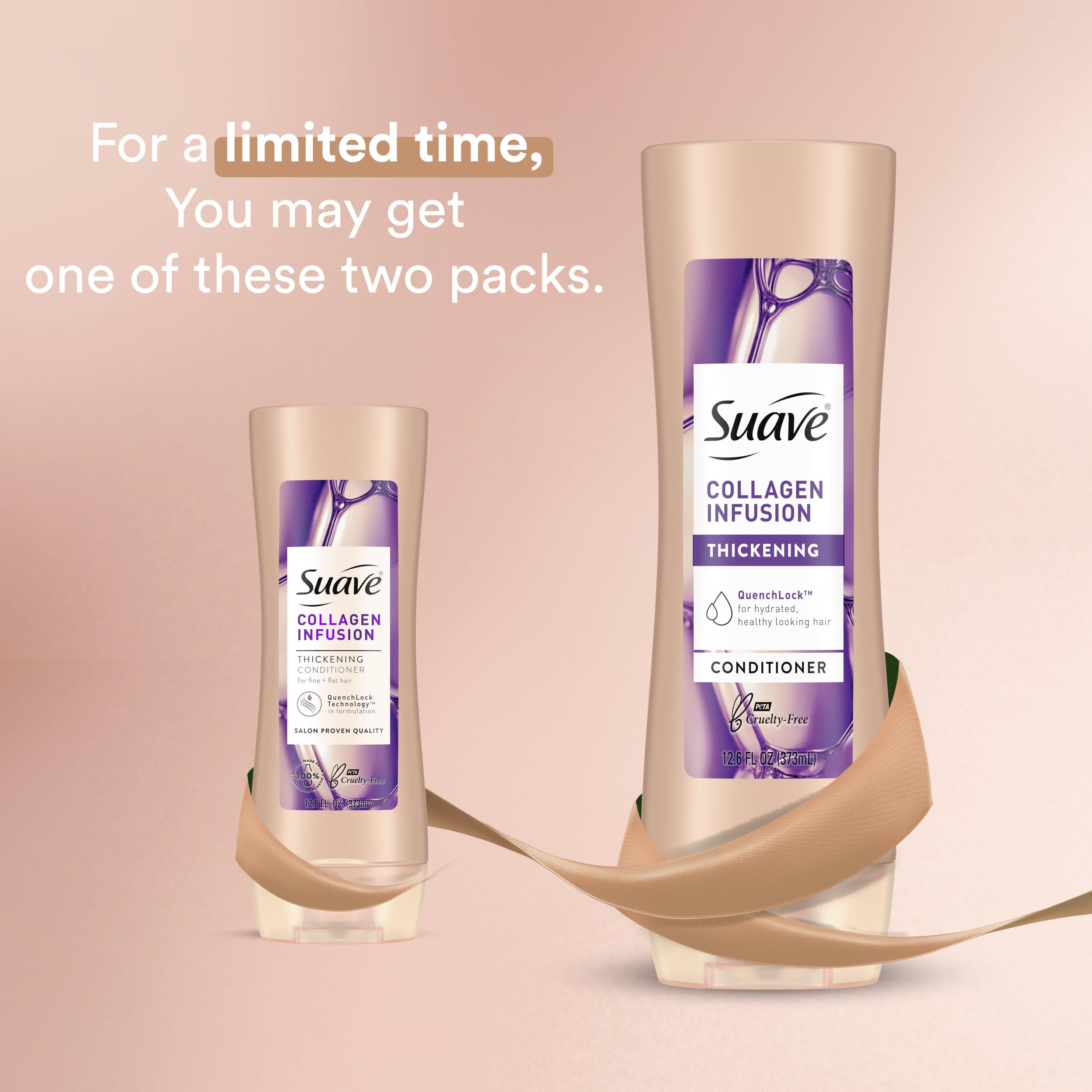 Aplicación rápida de Suave Professionals Collagen Infusion para styling veloz