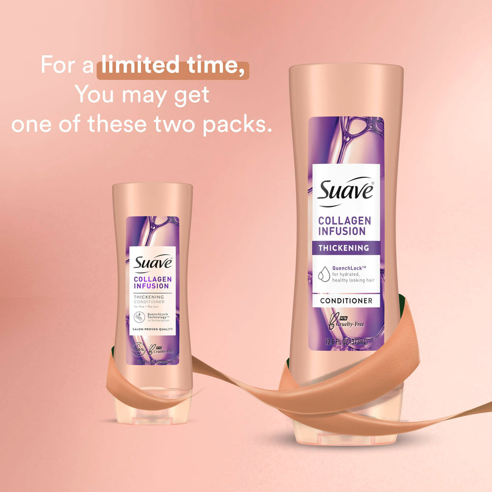 Aplicación rápida de Suave Professionals Collagen Infusion para styling veloz