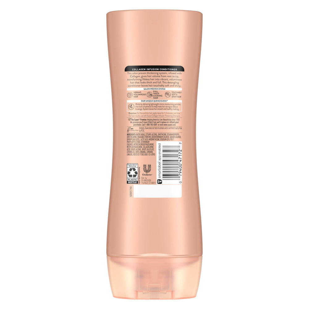 Resultado de volumen con Suave Professionals Collagen Infusion en cabello