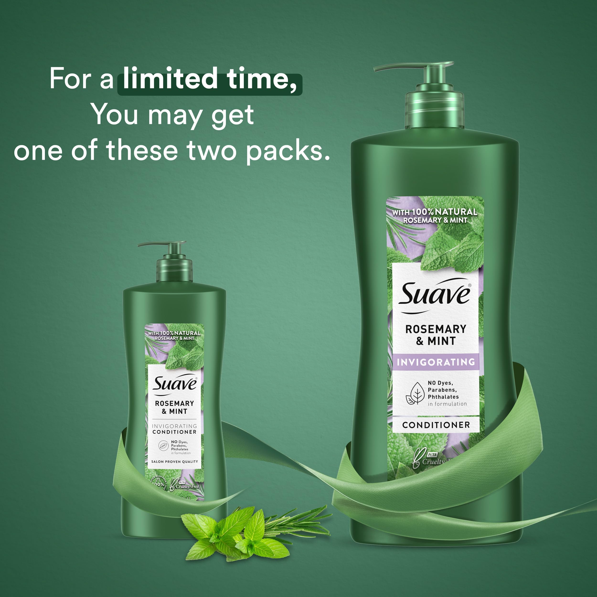 Textura cremosa de Suave romero-menta, cabello suave y fácil de peinar.