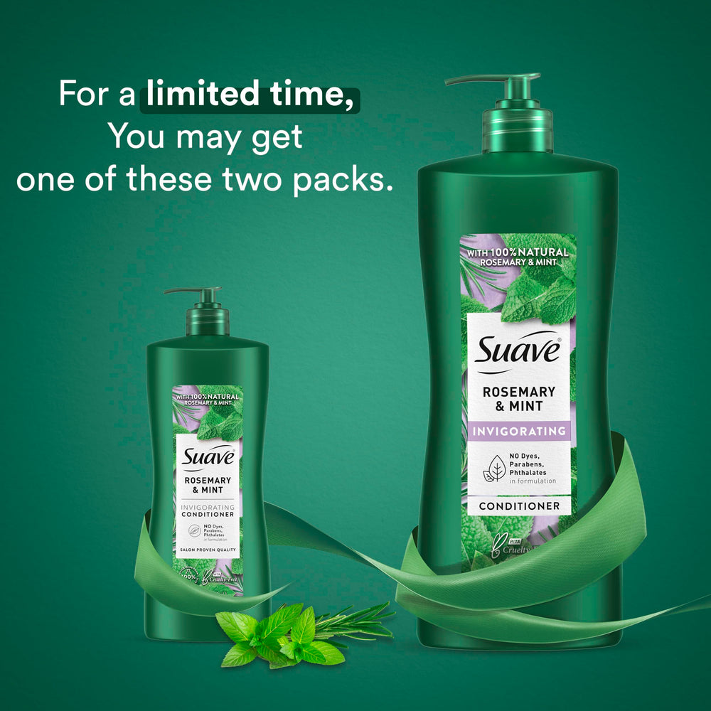 Textura cremosa de Suave romero-menta, cabello suave y fácil de peinar.