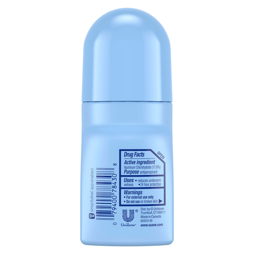 Applying Suave roll-on for quick, mess-free freshness every day.