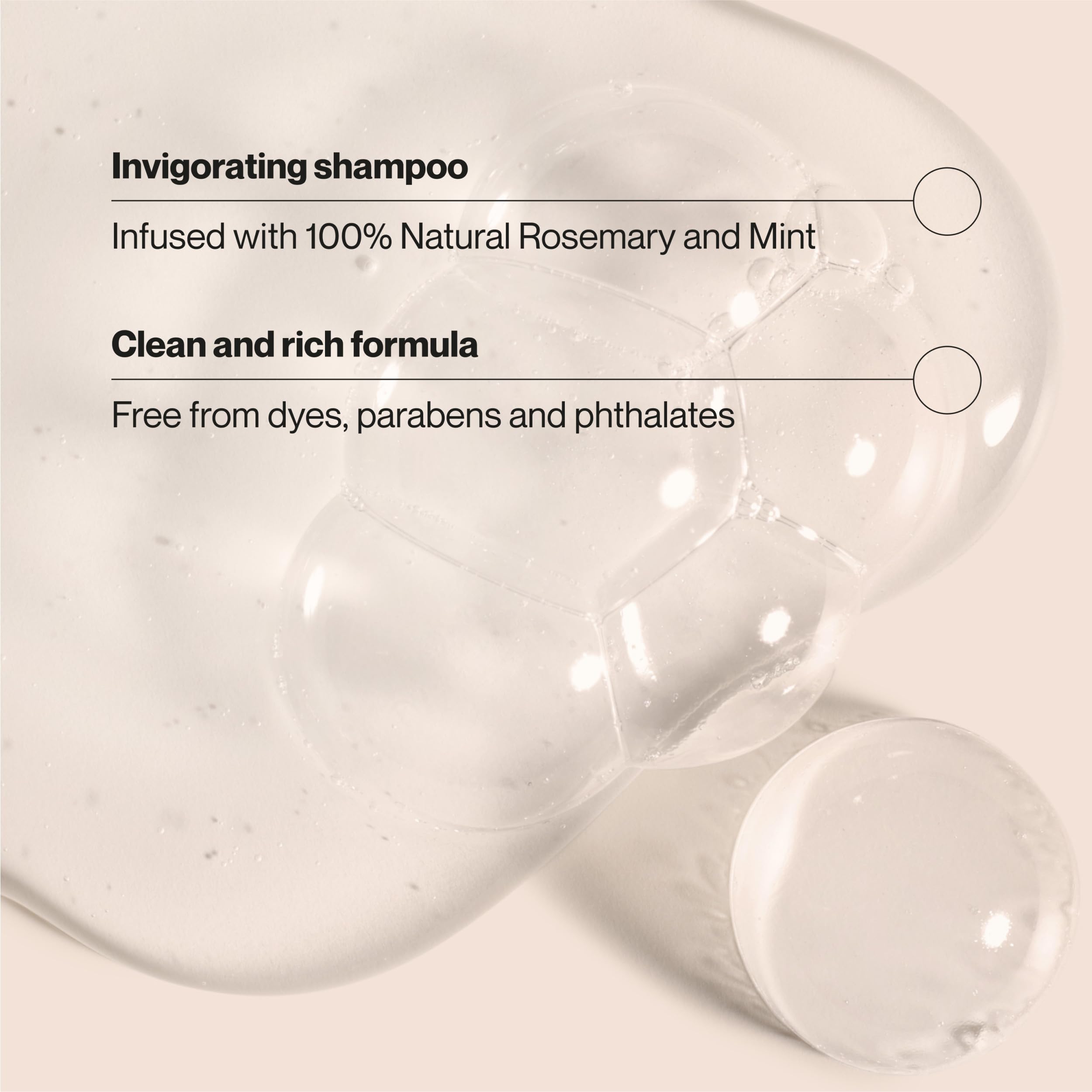 Rosemary sprigs beside Suave Rosemary and Mint shampoo for refreshing scalp care