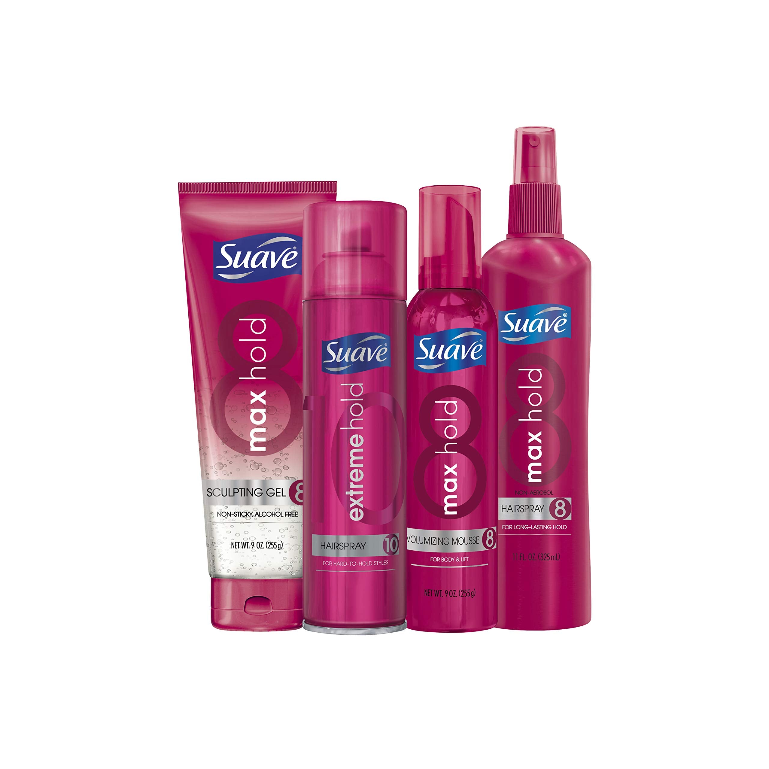 Applying Suave Sculpting Gel to damp hair from roots to ends