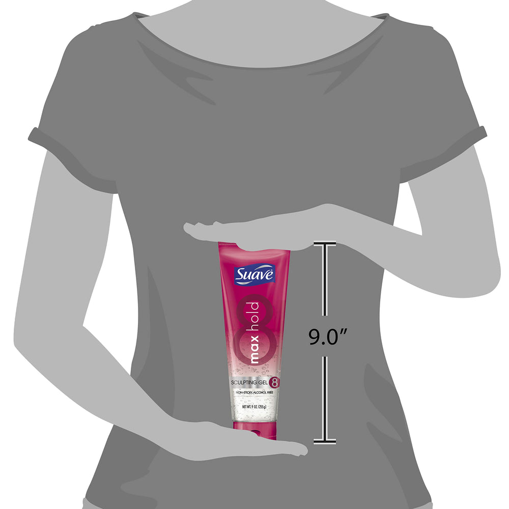Blow-drying with Suave Sculpting Gel for a softer look